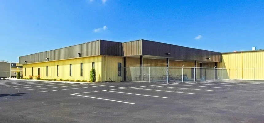 Exterior of the shared Clayton Alabama production campus in Addison