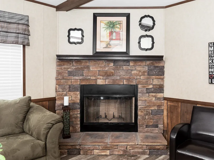 Half rock fireplace Interior features selection from Clayton Russellville Decor & Options