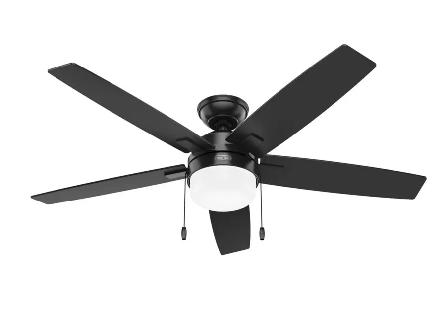 Black ceiling fan & light Lighting selection from Clayton Savannah Decor & Options