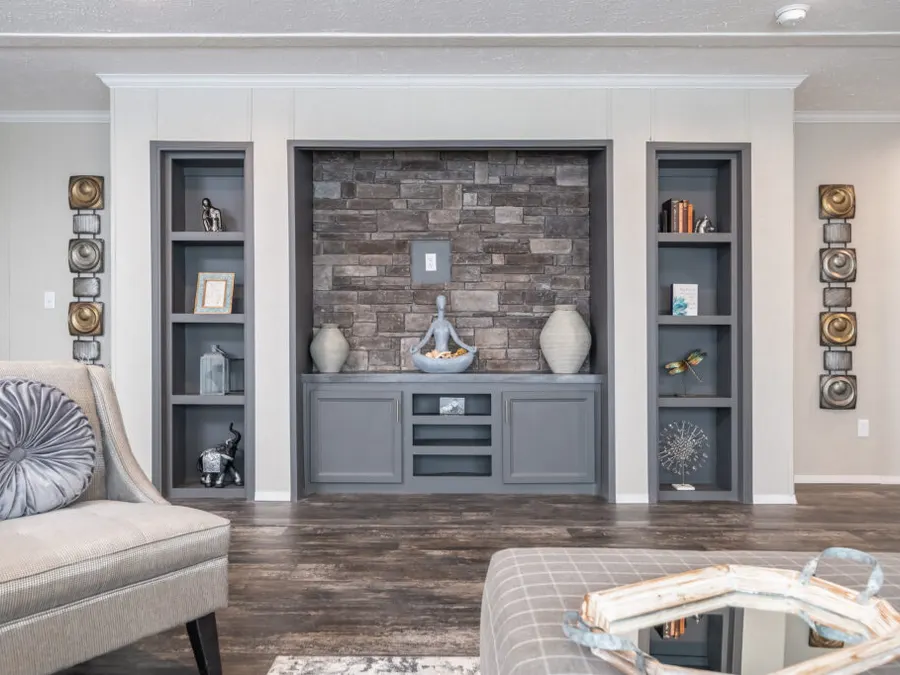 Rock entertainment center with bookcases Popular Options selection from Clayton Savannah Decor & Options