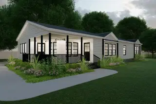 The lulamae elevation and exterior home features