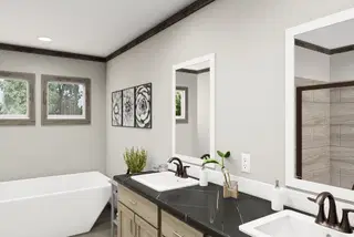 The madison bathroom home features