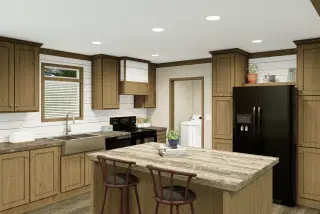 Grand living 56 kitchen home features