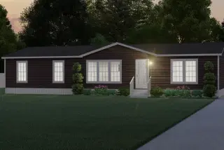 The stark elevation and exterior home features