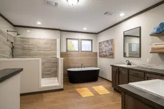 The keep bathroom home features