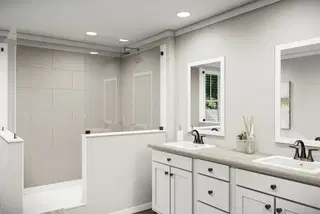 The washington bathroom home features