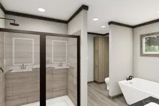The madison bathroom home features