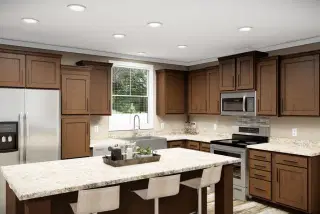 The Lloyd II Clayton mobile home interior