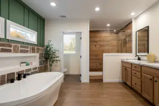 The rocking chair bathroom home features