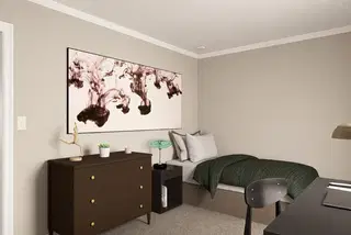 The big easy bedroom home features