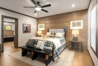 The keep bedroom home features