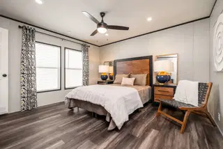 The dark nova bedroom home features