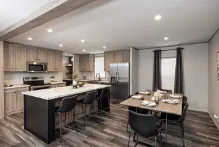 The dark sands interior home features