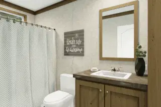 Grand living 56 bathroom home features