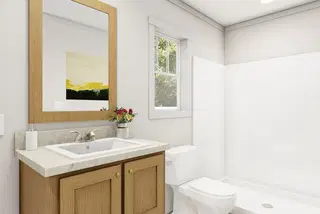 Walk the line bathroom home features