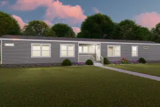 The ranch house exterior and elevation home features