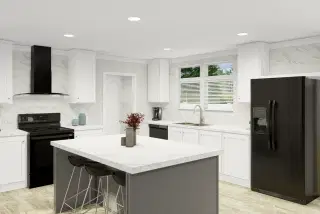 Grand living 76 kitchen home features