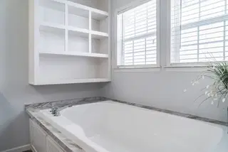 The leahy bathroom home features