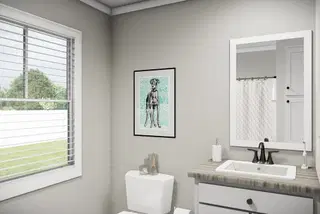 The revere bathroom home features