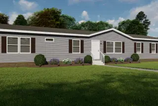 The riverway elevation and exterior home features