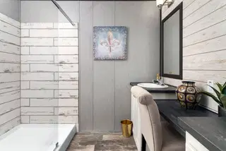 The seaside 1200 bathroom home features