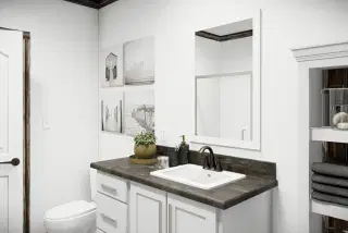 The bandit bathroom home features