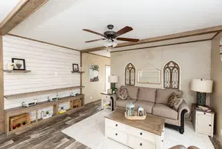 The ranch house interior home features