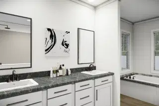 The parker bathroom home features