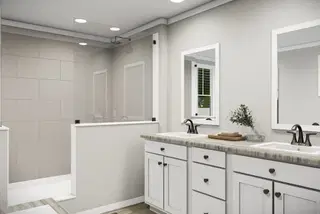 The revere bathroom home features