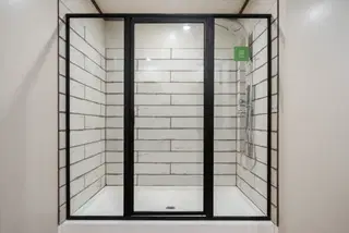 Mountain view bathroom home features