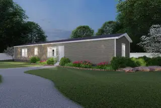 Anniversary entertainer elevation and exterior home features