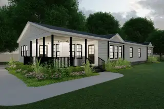 The lulabelle elevation and exterior home features