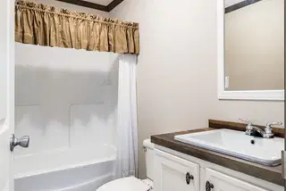 The stark bathroom home features