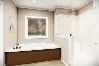 The bryant bathroom home features