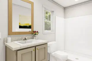Walk the line bathroom home features