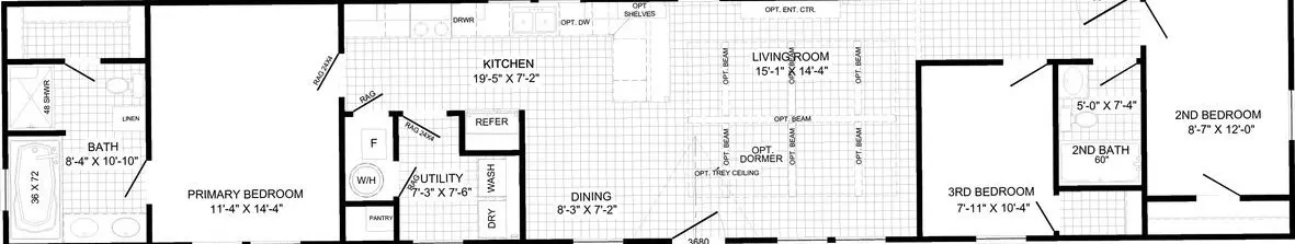 The marion floor plan home features