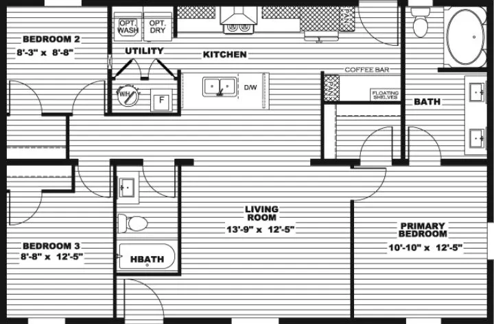 Drake floor plan home features