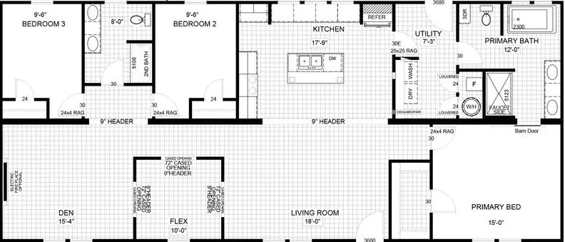 The madison floor plan home features