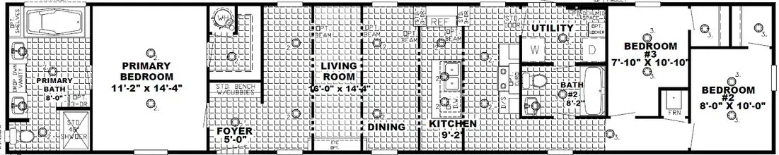 The parkside floor plan home features