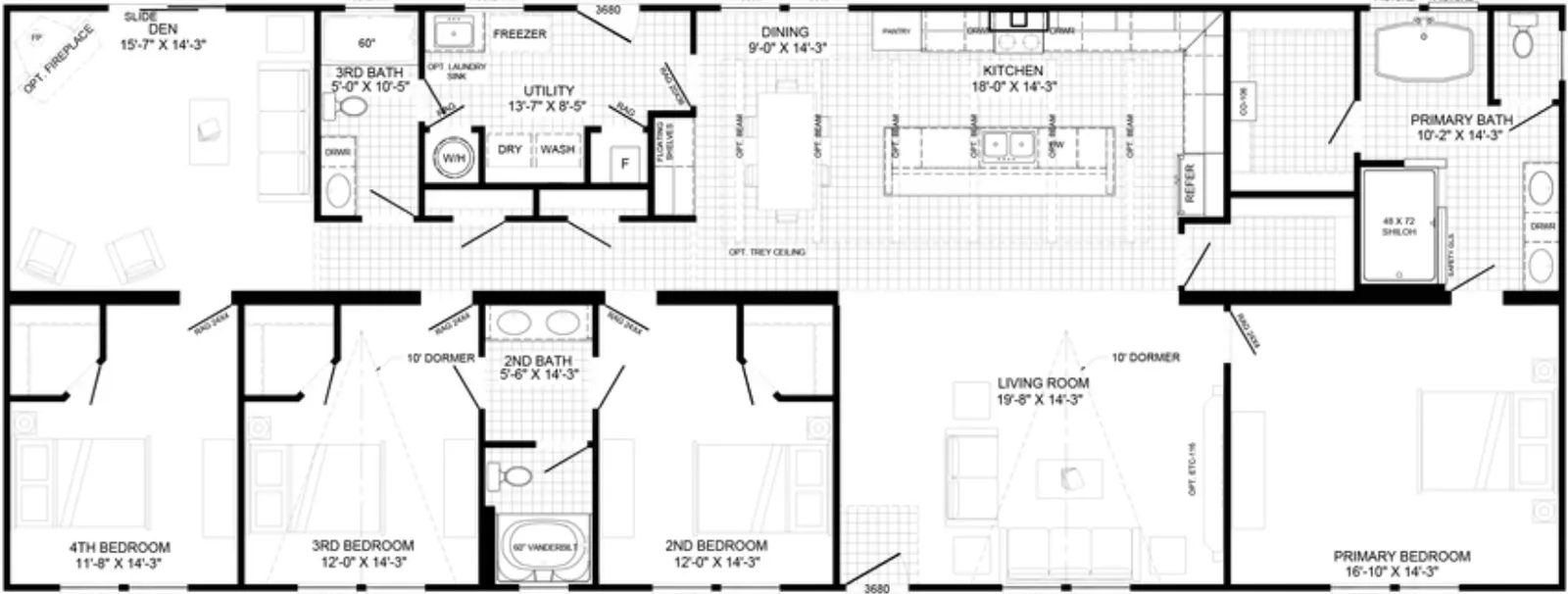 The magnolia floor plan home features