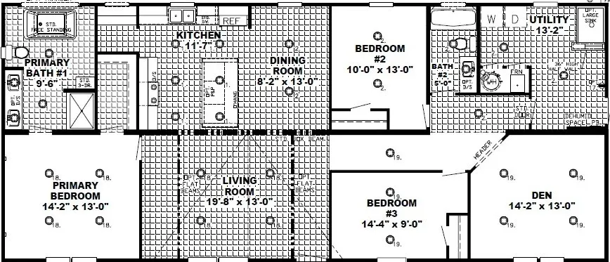 The dark sands floor plan home features