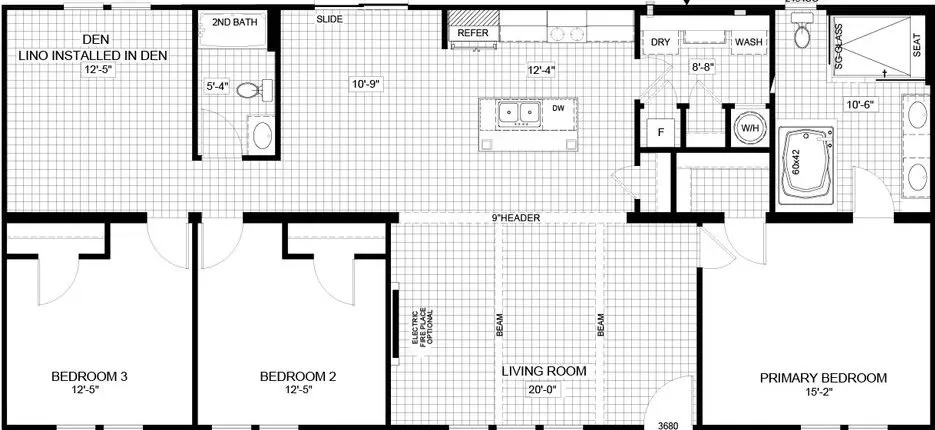 The jefferson floor plan home features