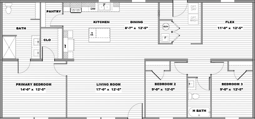 Aspire floor plan home features