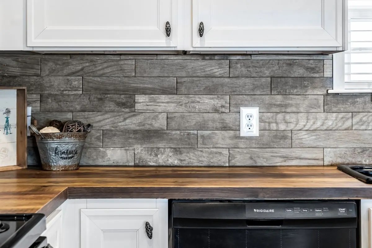 The stark kitchen home features