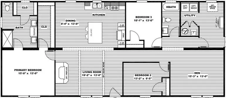 Grand living 64 floor plan home features