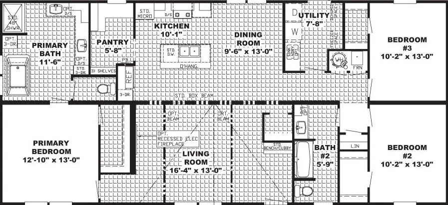 The dark nova floor plan home features