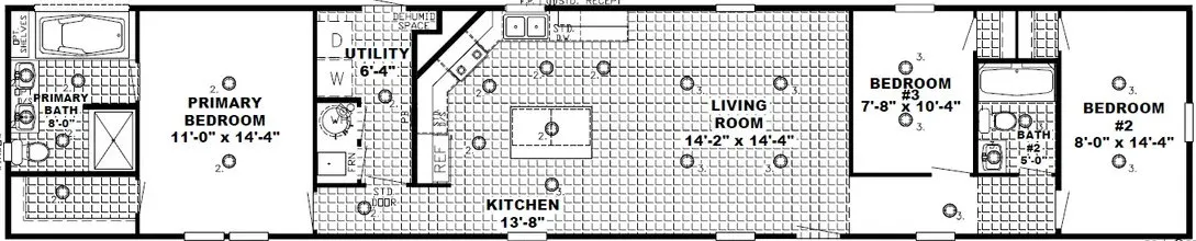 The sherman floor plan home features