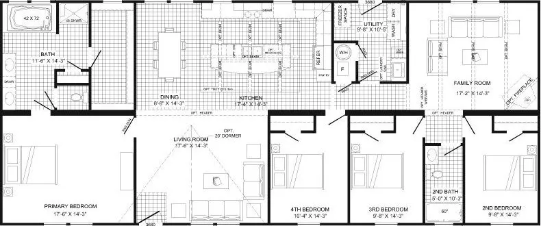 The tyra ii floor plan home features