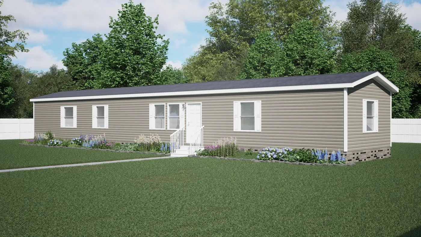 The THE DRIFTWOOD Exterior. This Manufactured Mobile Home features 3 bedrooms and 2 baths.