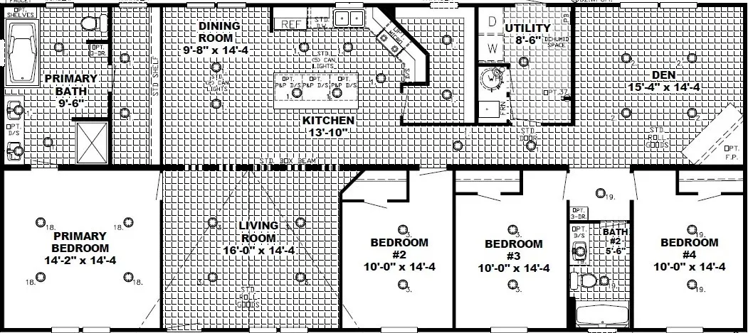 The bayside floor plan home features